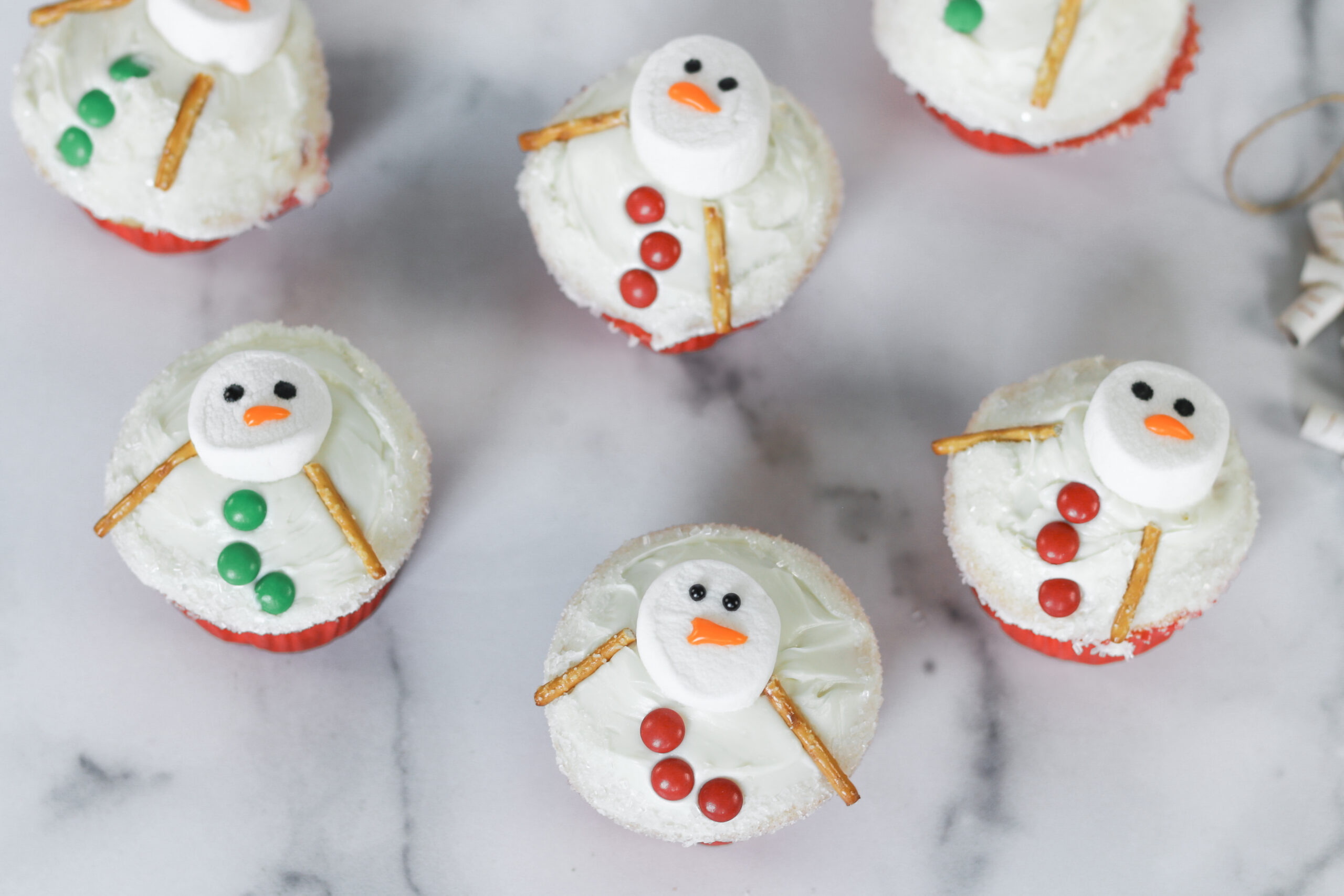 Melted Snowman Cupcakes Recipe
