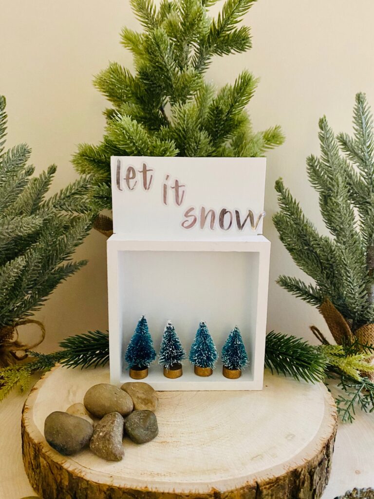 Dollar Tree Let It Snow Tiered Tray Decoration