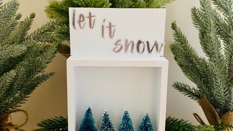 Dollar Tree Let It Snow Tiered Tray Decoration
